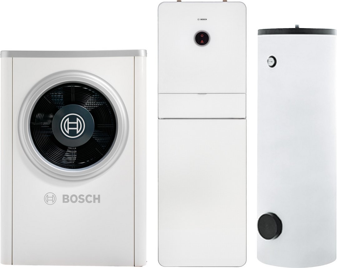 BOSCH Luftwärmepumpen-Paket BOPA CS731 CS7001iAW9OR-S, AWMB 9, HR300, INPA